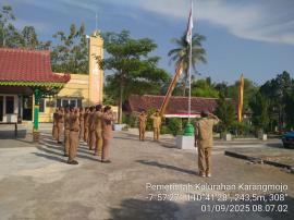 APEL PAGI DAN RAKOR SENIN KALURAHAN KARANGMOJO